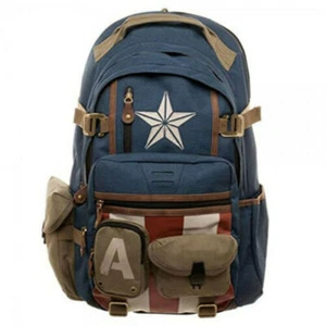 Capitán América Marvel El Vengador Mochila Bolso de Hombro Mochila de Viaje Nuevo - Imagen 1 de 9