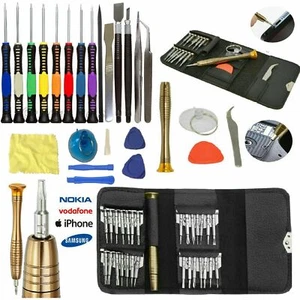 Mobile Phone Repair Kit Opening Tools Screwdriver Set For iPhone Samsung Pry Uk - Picture 1 of 14