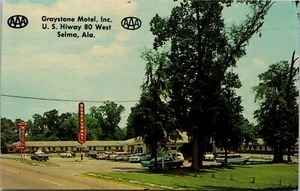 Graystone Motel SELMA ALABAMA jetzt dauerhaft geschlossen defunkiert Postkarte D14 - Bild 1 von 2
