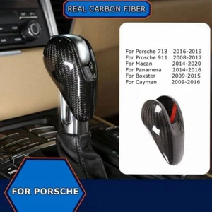 Carbon Fiber Gear Shift Knob Trim Cover For Porsche 718 Macan Panamera Boxter - Picture 1 of 6