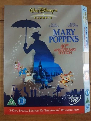 DVD Mary Poppins 40th Anniversary Edition Slipcase Cover Card Holographic Disney - Image 1 of 2