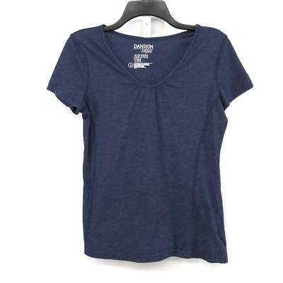 Camisa pulóver Danskin Now para mujer talla M azul manga corta cuello en V Foto 1 de 4