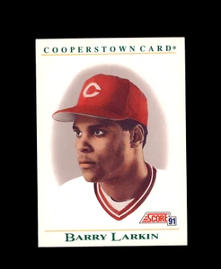 1991 Score Cooperstown #B2 Barry Larkin Cincinnati Reds - Picture 1 of 2