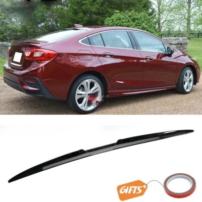 For Chevrolet Cruze Sedan 2011-2019 Gloss Rear Trunk Spoiler Wing Lip Adjust ABS Foto 1 de 4