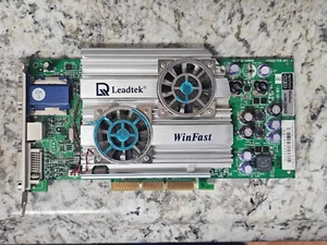 Retro Gaming Leadtek WinFast A280 128MB nVidia GeForce4 Ti4800SE AGP 8x DVI/VGA - Picture 1 of 6