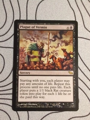 Plague of Vermin MTG Shadowmoor NM Rare 73 - Image 1 of 2