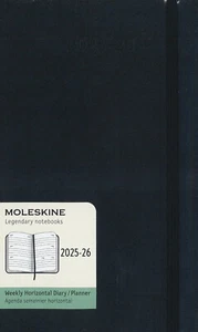 Agenda Settimanale Orizzontale Moleskine 2025/2026 cm. 13x21 Copertina rigida - Picture 1 of 1