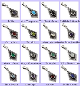 Colgante de piedras preciosas de ónix verde natural plata de ley 925 joyería india para mujer - Imagen 1 de 57