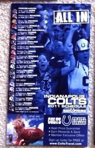 SELTENER INDIANAPOLIS COLTS 2011 SPIELPLAN MAGNET - NEUWERTIG! - Bild 1 von 1