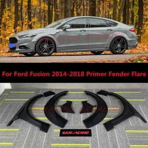 Fit For Ford Fusion 2014-2018 Primer Fender Flare Kit Wheel Arch Cover Trim 10X - Picture 1 of 14