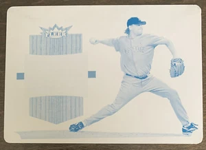 Curt SCHILLING 2007 Fleer Crowning Cyan Printing Plate #CA-CS 1/1 Red Sox - Picture 1 of 2