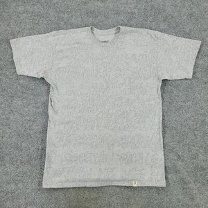 Altamont Shirt Men's Medium Gray AOP Graphic Tee Crew Neck Short Sleeve Pullover - Picture 1 of 16