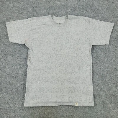 Altamont Shirt Men's Medium Gray AOP Graphic Tee Crew Neck Short Sleeve Pullover - Image 1 of 4