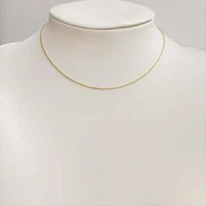 10K Gold Carved Pellet 14" Necklace - Picture 1 of 1
