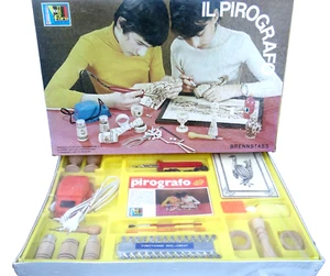 Pyrography Kinder Holz Brenn Malen Stift Kasten Set Altes Spielzeug 70er NEU OVP - Bild 1 von 6