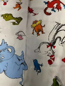 Seuss Fabric Celebrate Seuss White Robert Kaufman Sew Quilt Craft BY THE YARD - Picture 1 of 1