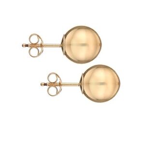 14K Gold Filled High Polished Ball Bead Stud Earrings - ALL SIZES 2mm - 10mm