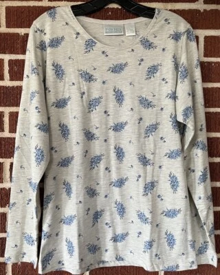 Camiseta Van Heusen For Her Floral Manga Larga Talla Grande Nueva Con Etiquetas Foto 1 de 4