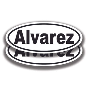 ALVAREZ NAME DECALs 2 Stickers Bogo Car Truck Bumper Window - Picture 1 of 1