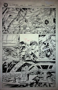 Star Seed #9 handgezeichnet John Ross Comic Buch Innenseite Broadway Comics - Bild 1 von 4