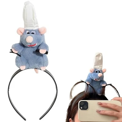 Fancy Dress Cute Ratatouille Hairband Cartoon Mouse Plush Doll Headwear