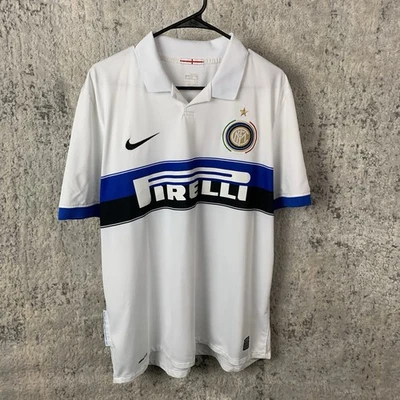 Camiseta masculina vintage Nike Inter Milan XL branca futebol 2009/10 Away - Imagem 1 de 4
