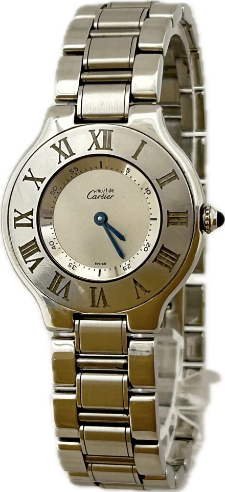 Cartier Must 21 W10110T2 1330 LM Silver Dial 30mm Quartz Womens Watch A4701 - image 1 of 4