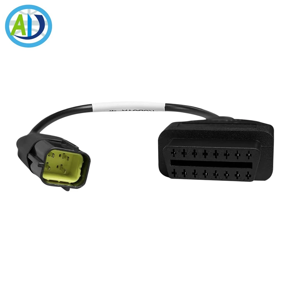 Adaptador de enchufe de diagnóstico OBD2 II de 4 pines apto para conector de cable de tractor Kubota Foto 1 de 4