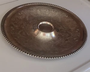 William WM Rogers Silver Plate Serving Tray Plate 12” Platter -Round - Picture 1 of 6