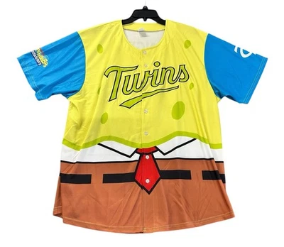 SpongeBob SquarePants Minnesota Twins Jersey SGA 8/30/25 Size XXL FREE Shipping - Image 1 of 3