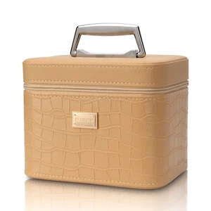 Train case makeup box, Big begie makeup box organizer, Large capacity cosmeti... - Picture 1 of 4