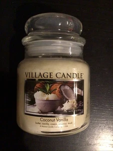 New Village Candle Jar Coconut Vanilla 14 Ounce - Picture 1 of 3