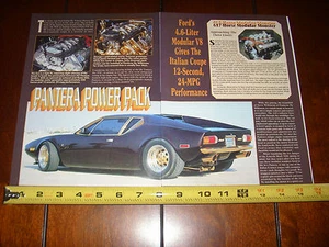 1974 PANTERA FORD 4.6 V8 POWERED - ORIGINAL 1994 ARTICLE - Bild 1 von 2