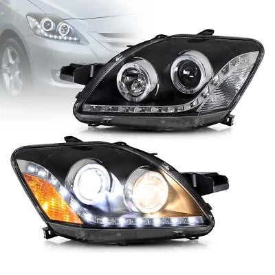 VLAND Pair LED Projector Headlights For Toyota Yaris sedan 2006-2012 Front Lamps - Image 1 of 4