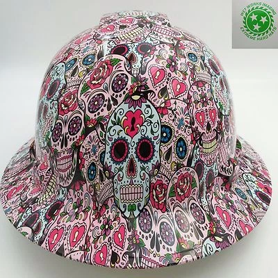Sombrero duro ala completa personalizado hidro sumergido, aprobado por OSHA CALAVERAS DE AZÚCAR NUEVO  Foto 1 de 4