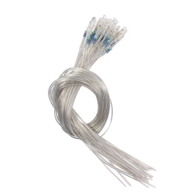 L12305W 20pcs Pre-wired Resistor 26awg 20cm Wire Bright White 5mm LED Lights - Image 1 of 3