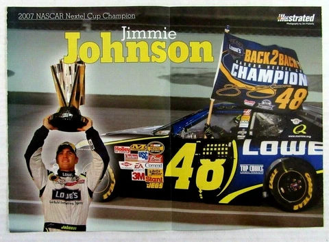 2007 NASCAR Champion JIMMIE JOHNSON 15"x11" Magazine Poster Cover
