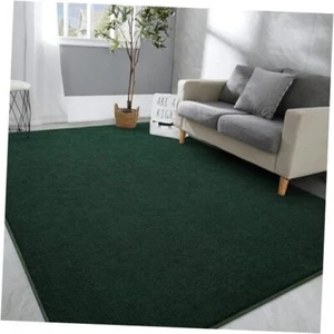 Large Area Rugs for Bedroom Living Room, 6x9 Solid Fluffy 6x9 Feet Dark Green - Picture 1 of 7