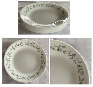 VINTAGE Corelle Bread Plates 6.75" COUNTRY COTTAGE Hearts Flowers 8-PC Set - Picture 1 of 4