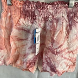 Roxy Girl - All Of The Stars Small Size 8 Beach Summer Shorts Pink Tie Dye NWT - Picture 1 of 13