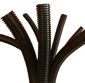 Conduit Split & Non Split Black Flexible Cable Tidy Tube Trunking - High Quality - Picture 1 of 14