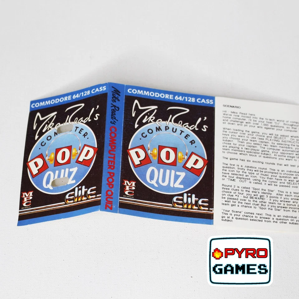 Mike Read's Computer Pop Quiz - Inlay (No Game) - Commodore 64/128 - Image 1 of 1