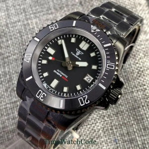 Reloj automático de buceo 200 m para hombre 40 mm NH35A/PT5000 PVD esfera negra cristal de zafiro - Imagen 1 de 11