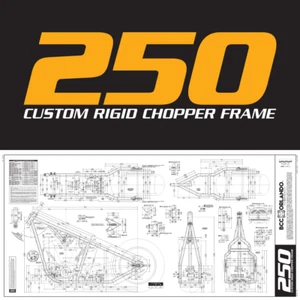 Custom Chopper Rigid Frame Blueprints - 250 Series Tire - Picture 1 of 4