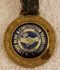 Antique Union NJ State Bldg & Construction Trades Council Brass Pocket Watch Fob