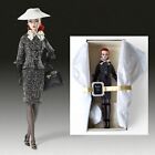 Mattel Gold Label Barbie Doll In Black & White Tweed Suit Genuine Silkstone Body