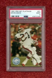 Juego profesional Platinum #21 1991 Kevin Mack PSA 9 como nuevo Pop 1 Browns - Imagen 1 de 1