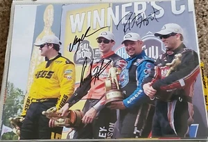 NHRA MULTI SIGNED 8.5X11 ROBERT HIGHT / ANDREW HINES / JEG COUGHLIN JR. MS01 - Picture 1 of 1
