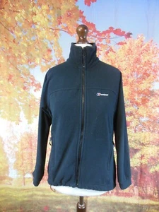 Berghaus black 100% polyester full zip Fleece Jacket. UK women's size 12 - Picture 1 of 10