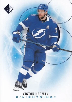 2020-21 Upper Deck SP Authentic Hockey Blue Victor Hedman #3 Lightning - Image 1 of 2
